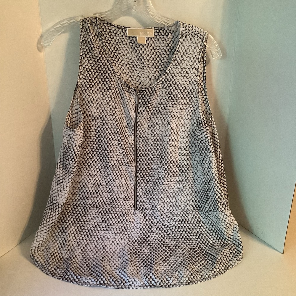 Michael Michael Kors Sleeveless Blouse Black White Size Large